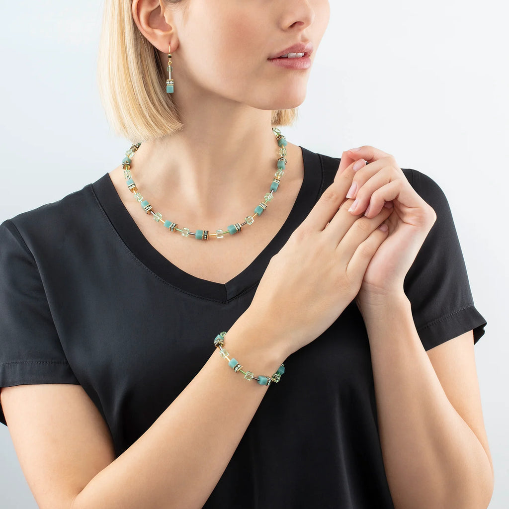 Coeur-de-Lion GeoCUBE® Iconic Mono Gold necklace