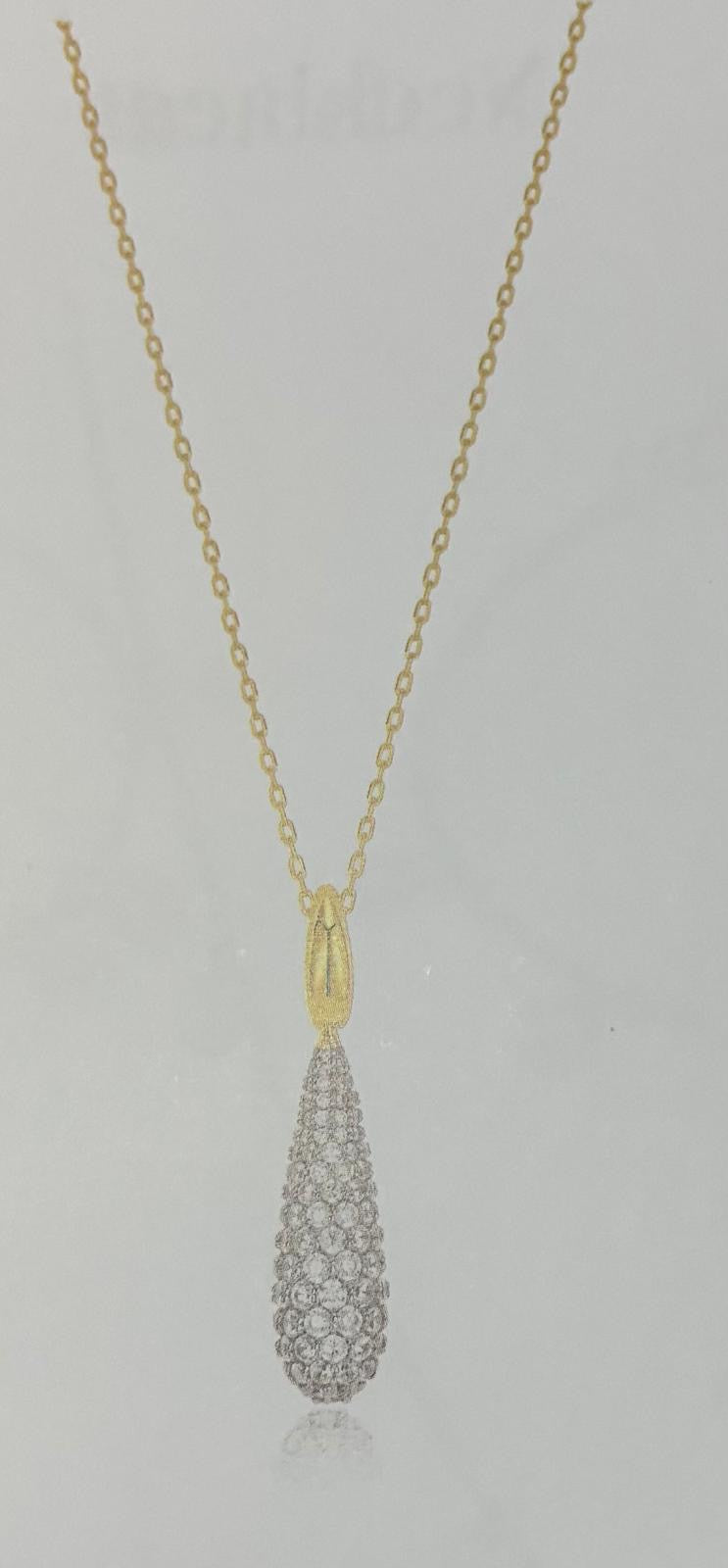 Ania Haie N078-05g Gold Pave Statement Teardrop Necklace