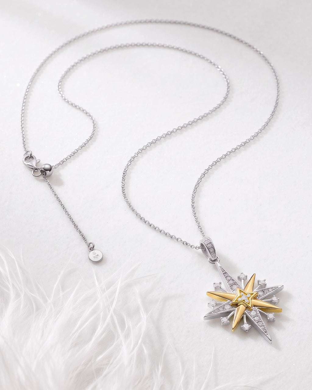 Kit Heath Céleste North Starburst Golden Two-Tone Grande Slider Necklace