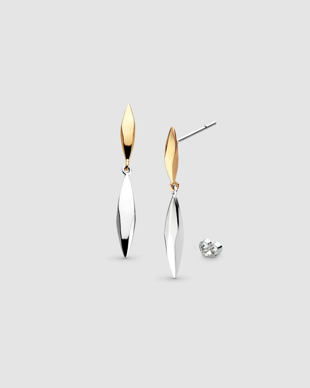 Kit Heath Glint Golden Two-Tone Drop Earrings