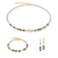 Coeur de Lion Shape Mix Spikes Smoky Glow Earrings