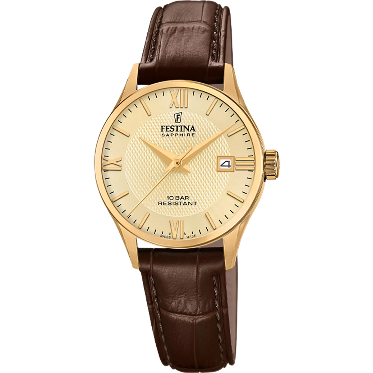 Festina Swiss Made Women’s Watch F20011/6 with Leather Strap