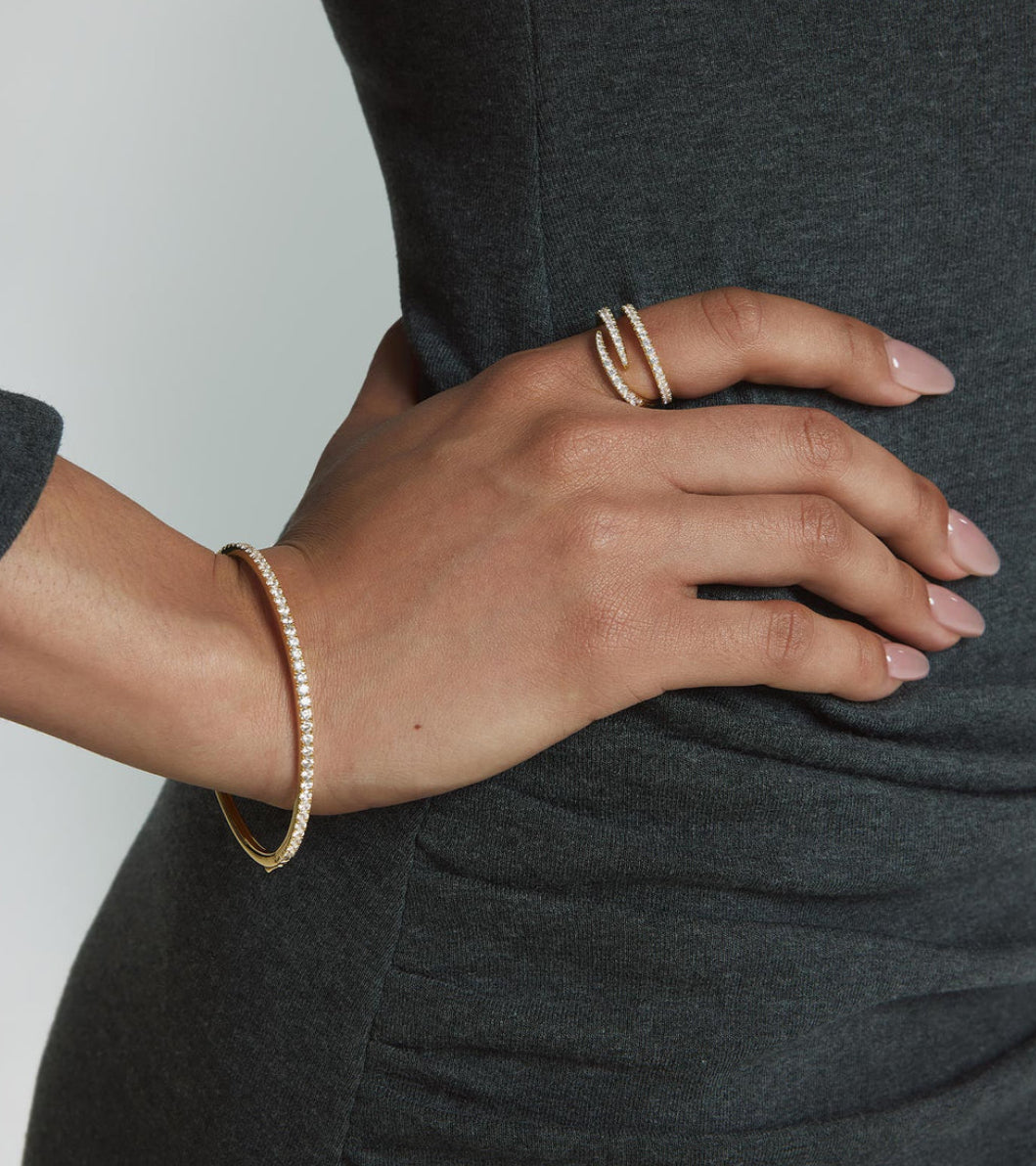 Ania Haie B079-02G Gold Pavé Tennis Bangle