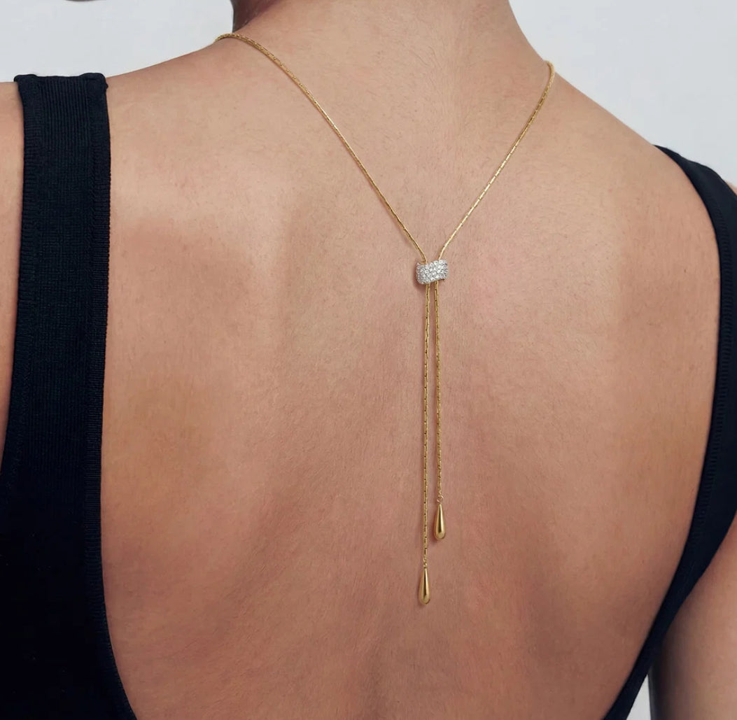 Ania Haie N079-05G Gold Teardrop Slider Necklace