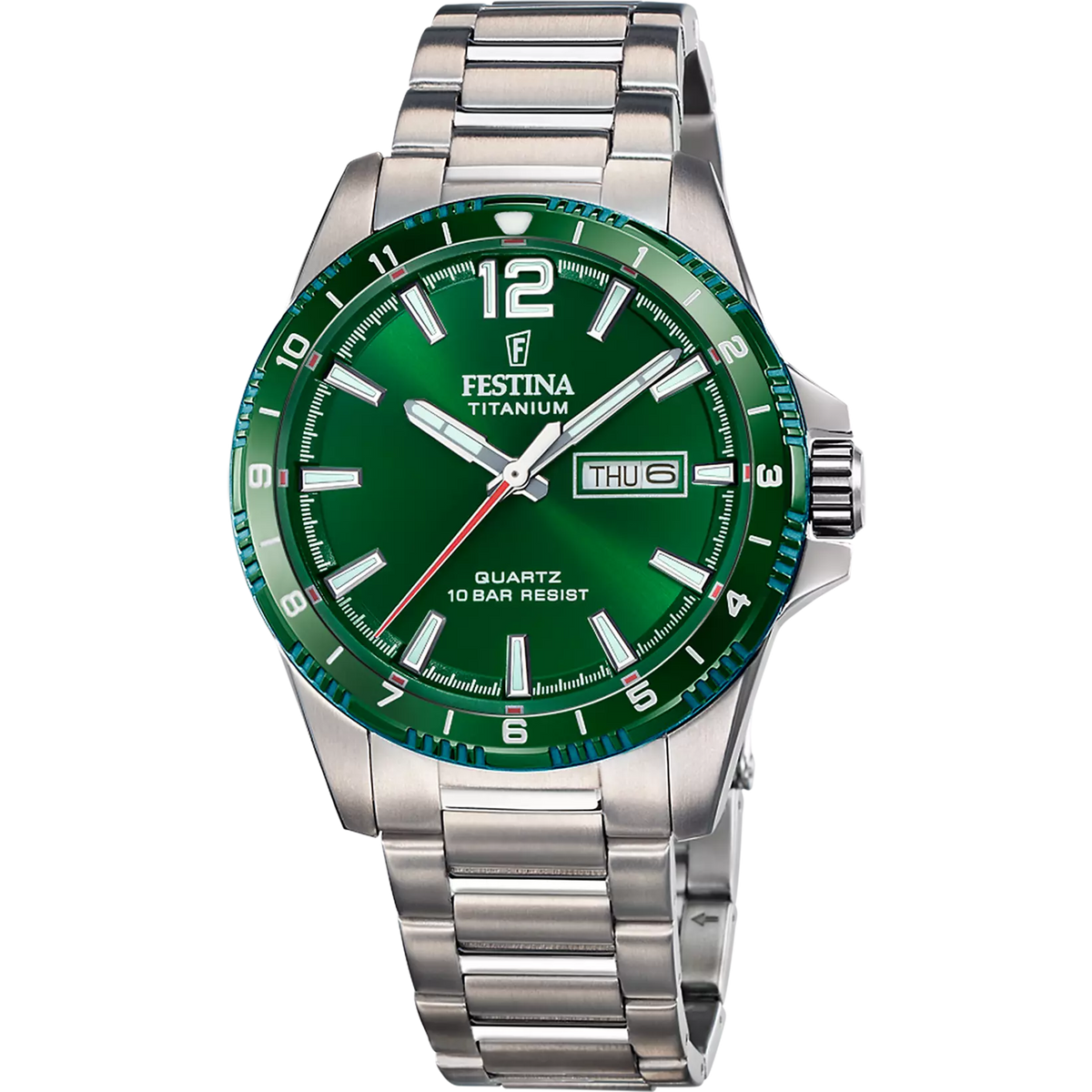 Festina F20698/3 men's green Titanium watch