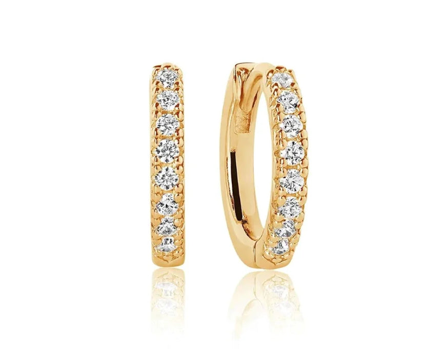 Sif Jakobs 18k Gold Plated Ellera Medio Earrings SJ-E2859-CZ-YG