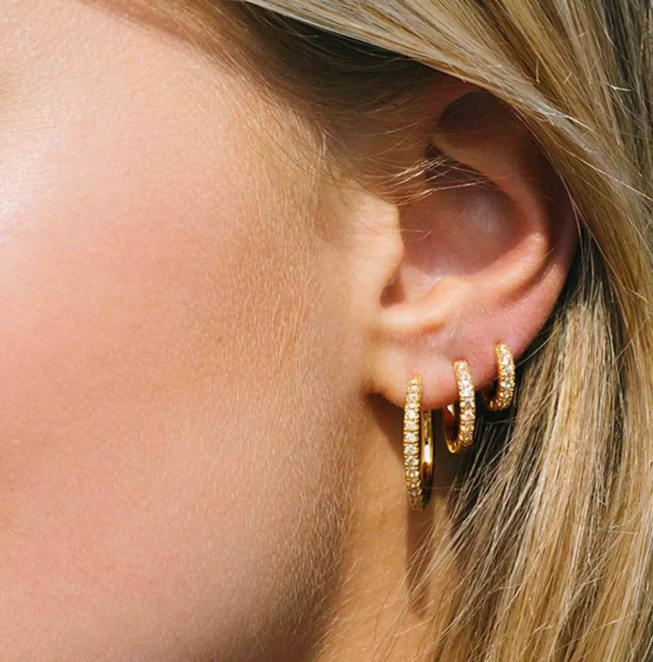 Sif Jakobs 18k Gold Plated Ellera Medio Earrings SJ-E2859-CZ-YG