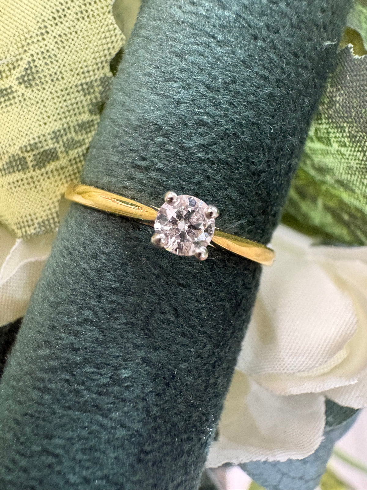 PRE LOVED - 18ct Yellow Gold Diamond Solitaire Ring
