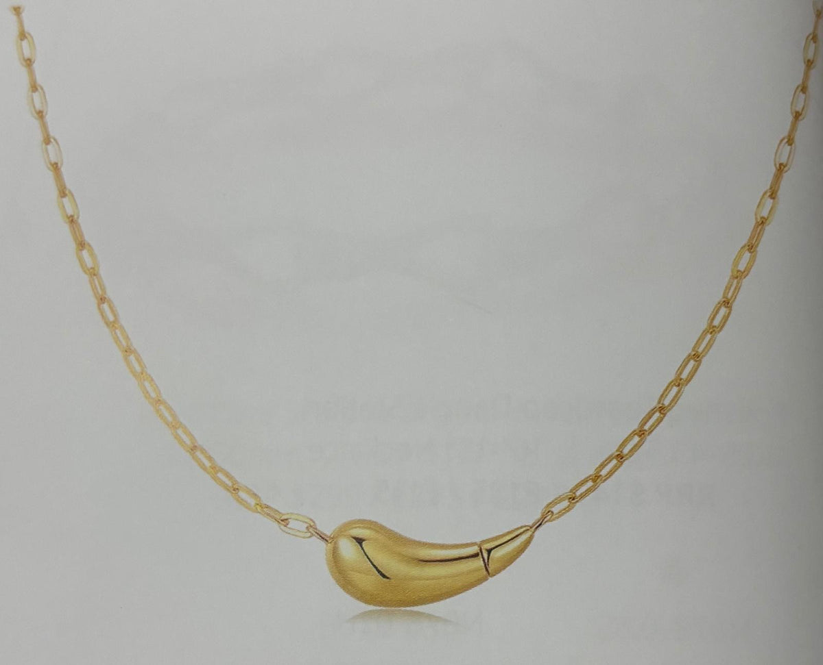 Ania Haie N078-06g Gold Curved Teardrop Necklace